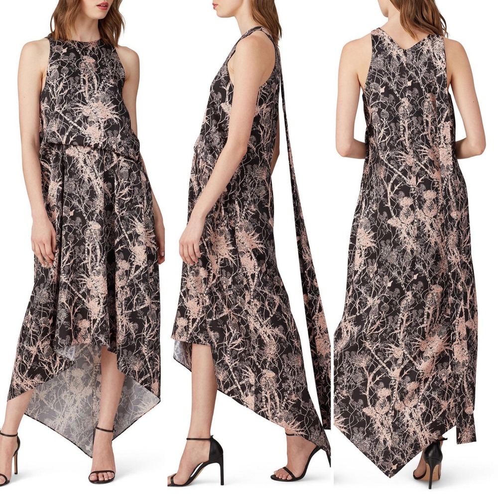 Cedric Charlier Tie-Shoulder
Maxi Dress Hi Low Hem Lined Neck Toe Detail US‎ 14